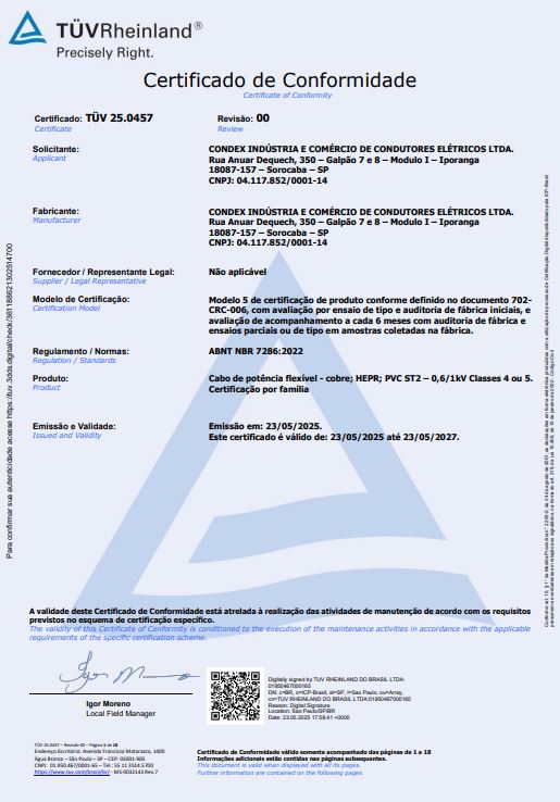 TUV 250457 Flexpex HEPR Unipolar e Multipolar classes 4 e 5 Rev.00 Val..23-05-27 TUV 250457 Flexpex HEPR Unipolar e Multipolar classes 4 e 5 Rev.00 Val..23-05-27